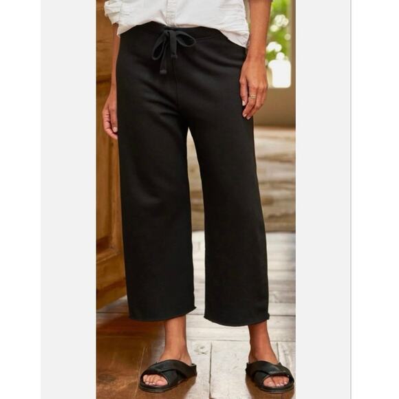 Frank & Eileen Pants - NWOT Frank & Eileen Catherine Triple Fleece Cropped Sweatpants in Black SZ M